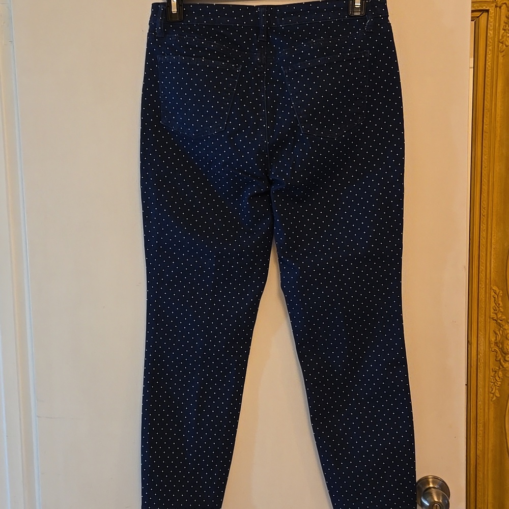 Talbots Flawless Slim Ankle Dot Denim Jeans 10P - Picture 6 of 14